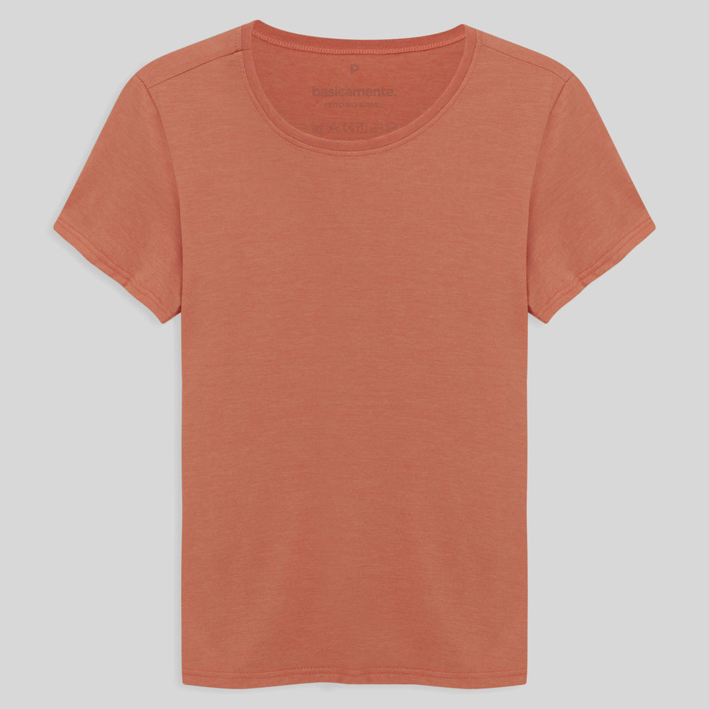 Tech T-Shirt Eco Gola C Feminina - Marrom Telha