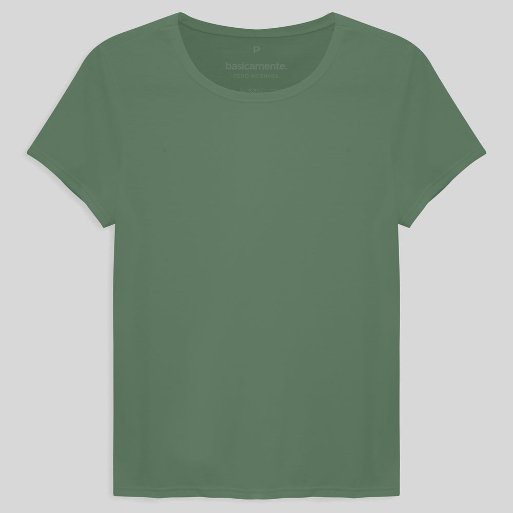 Tech T-Shirt Eco Gola C Feminina - Verde Oliva