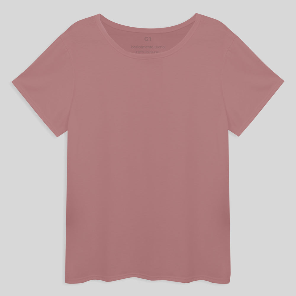 Tech T-Shirt Eco Gola C Plus Feminina - Rose