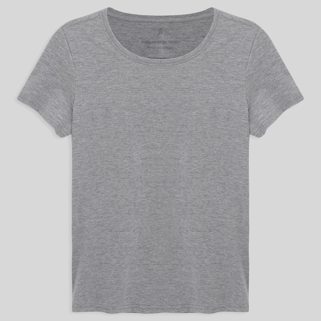 Tech T-Shirt Proteção UV Gola C Adulto Feminino - Mescla Claro