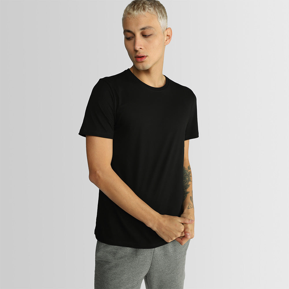 Tech T-Shirt Proteção UV Gola C Masculina - Preto