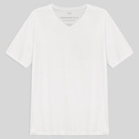 Tech T-Shirt Proteção UV Gola V Plus Size Masculina - Branco