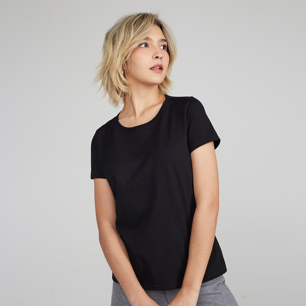 Tech T-Shirt Impermeável Gola C Feminina - Preto