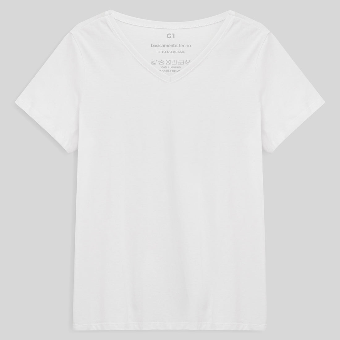 Tech T-Shirt Impermeável Gola V Plus Feminina - Branco