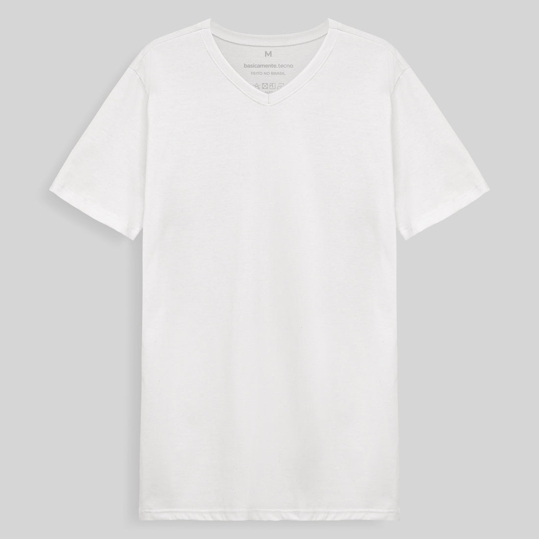 Tech T-Shirt Impermeável Gola V Masculina - Branco