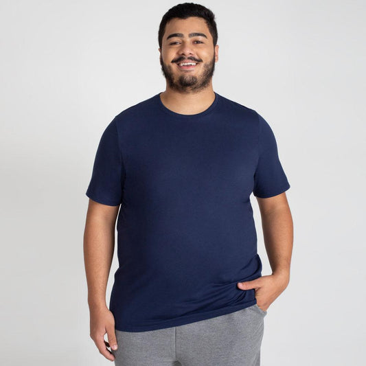 Tech T-shirt NoLiquid Gola C Plus Masculina - Azul Marinho