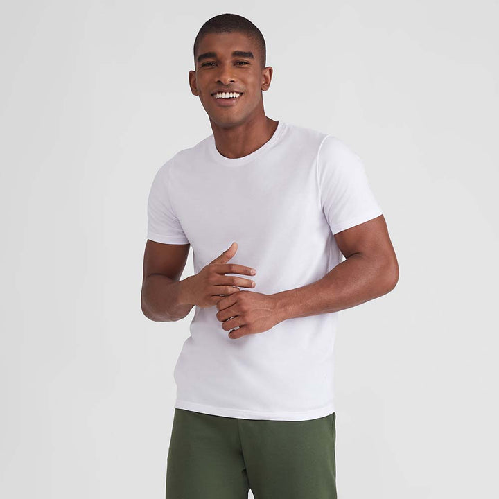 Camiseta de Algodão Premium Slim Masculina - Branco