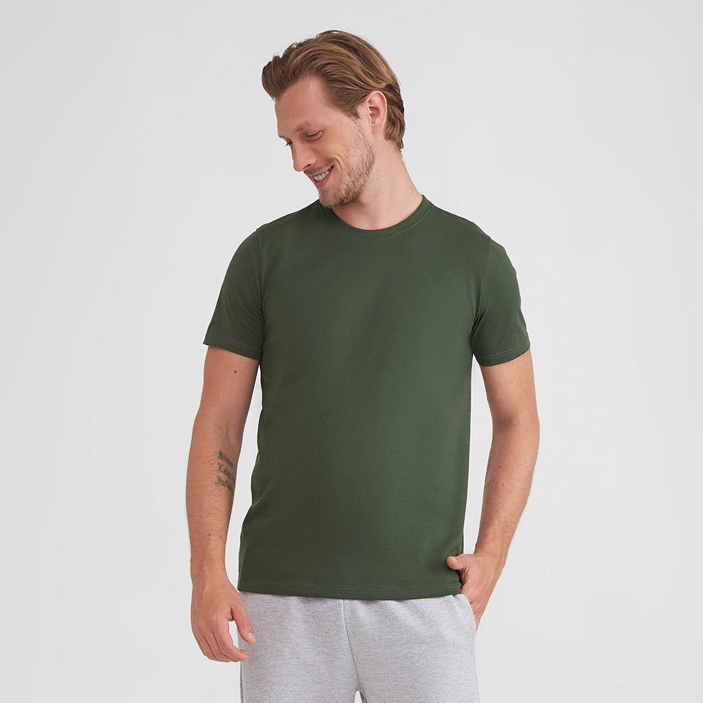 Camiseta Slim Masculina - Verde Selva