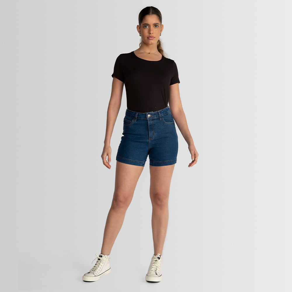 Shorts Jeans Feminino - Stone Médio
