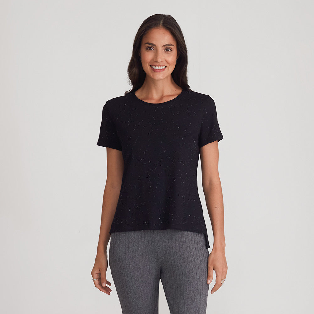 Camiseta Boxy Botonê Feminina - Preto