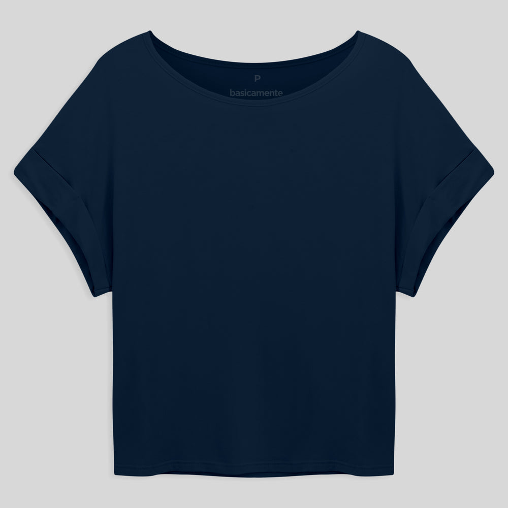Blusa Manga Japonesa Feminina - Azul Marinho