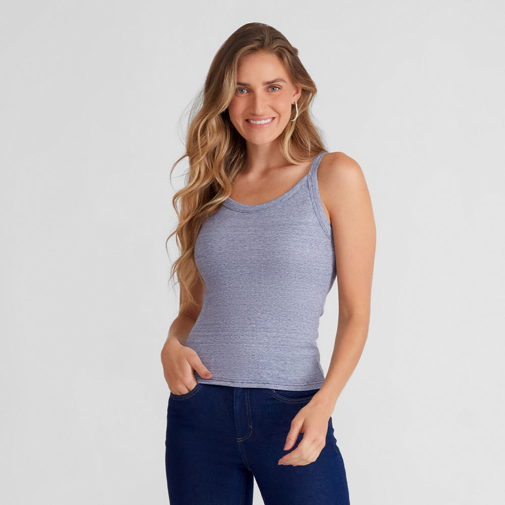 Regata Eco Ribana Feminina - Azul Marinho