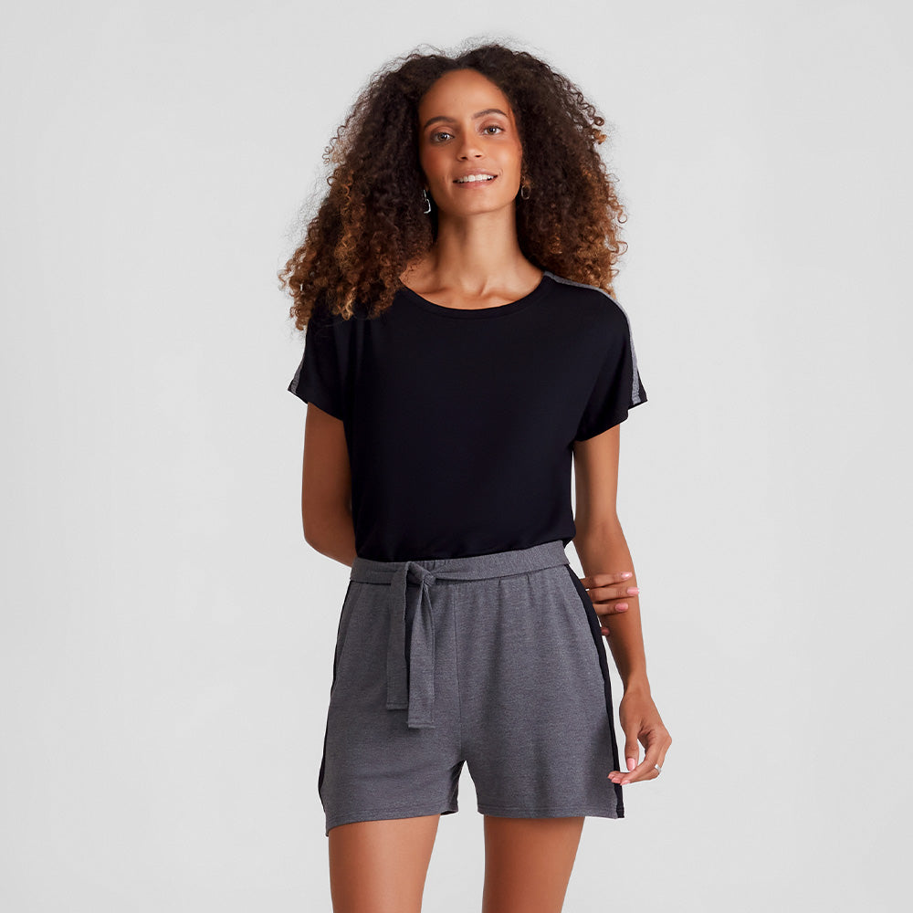 Shorts Moletinho - Mescla Escuro