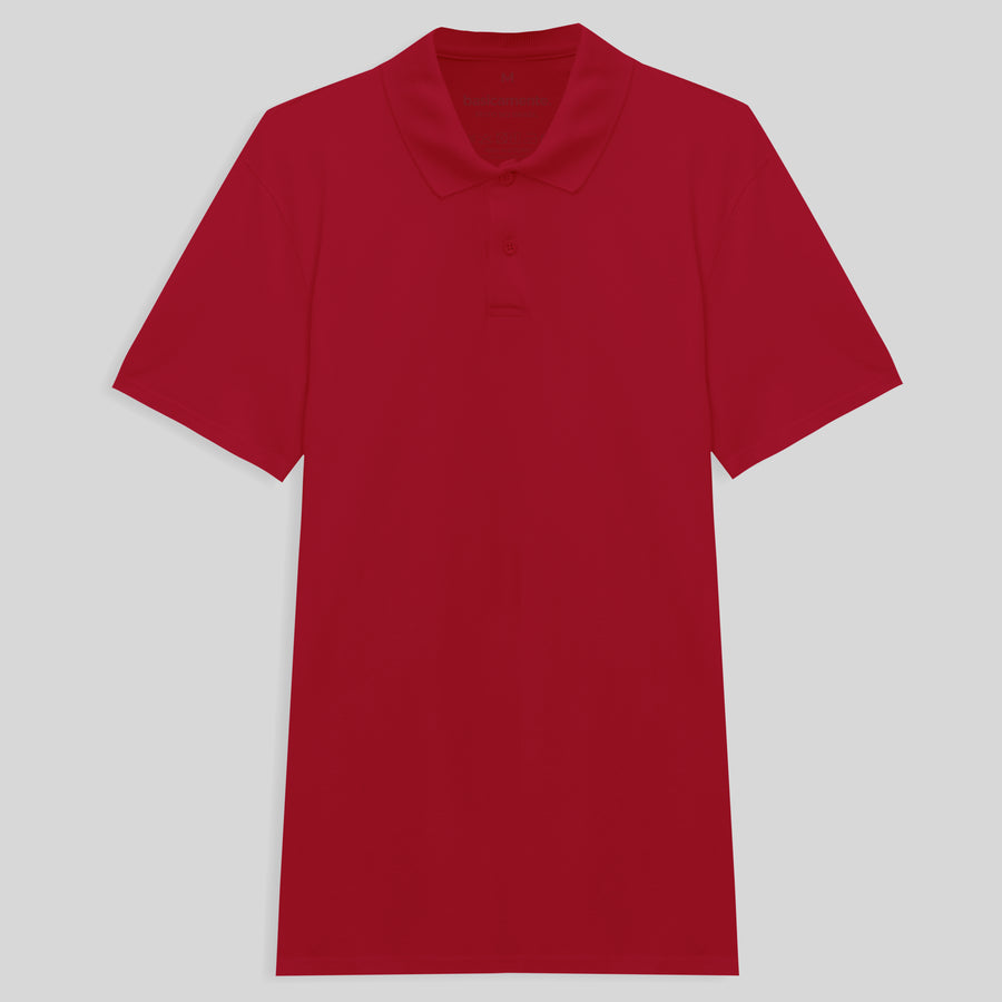 Camisa Polo Piquet Stretch Masculina - Vermelho Tomate