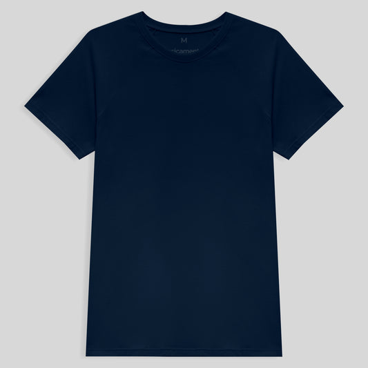 Camiseta Raglan Algodão Premium Masculina - Azul Marinho