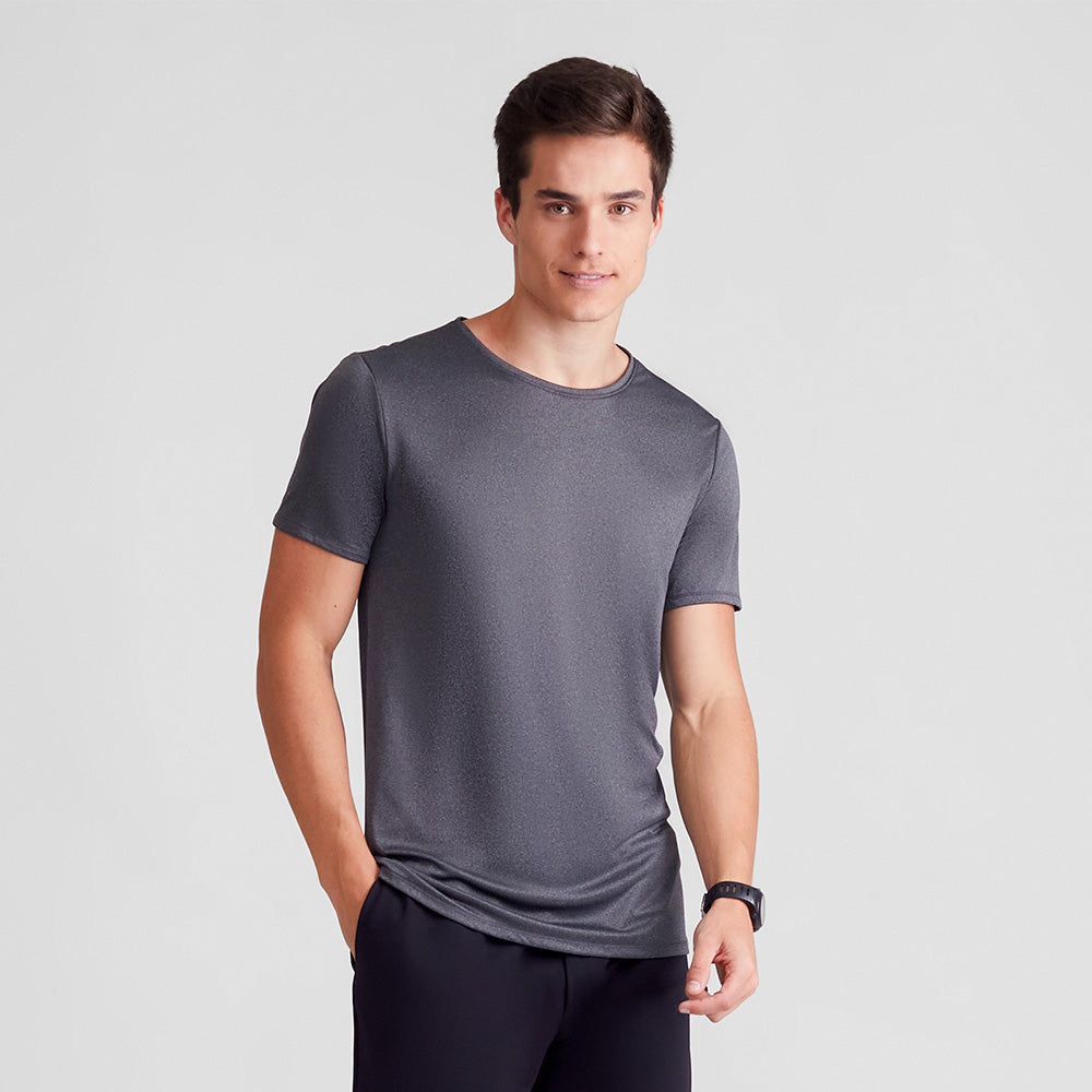 Tech T-Shirt Performance Masculina - Mescla Escuro