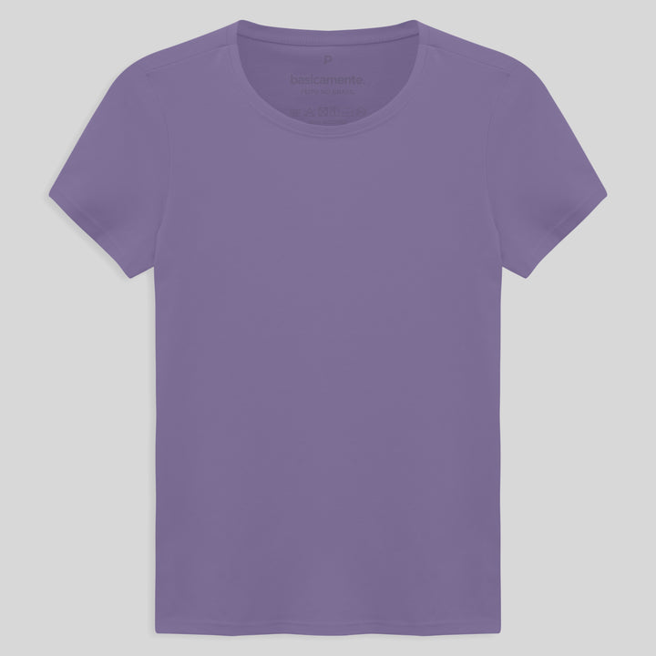 Camiseta Slim Cotton Feminina - Lilás