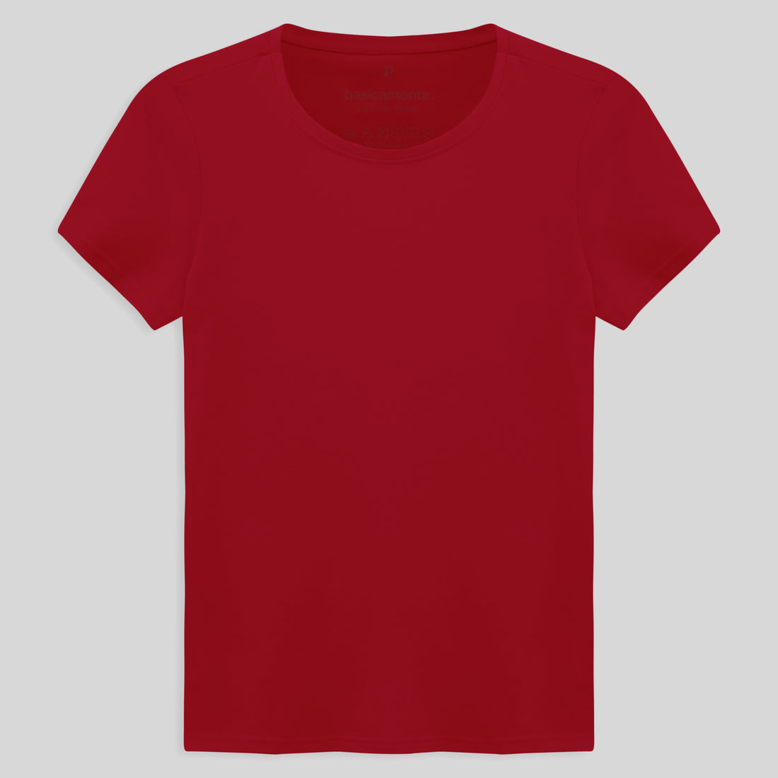 Camiseta Slim Cotton Feminina - Vermelho Tomate