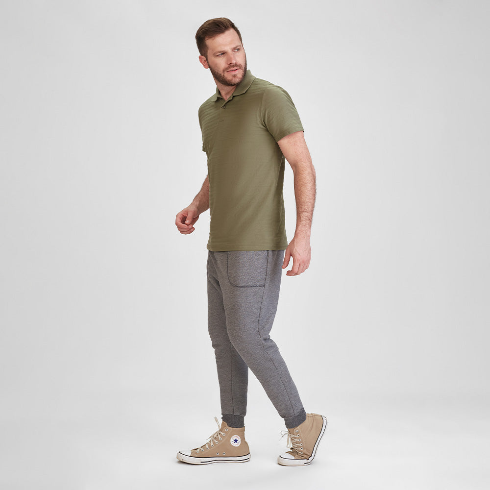 Calça Jogger Masculina - Mescla Escuro