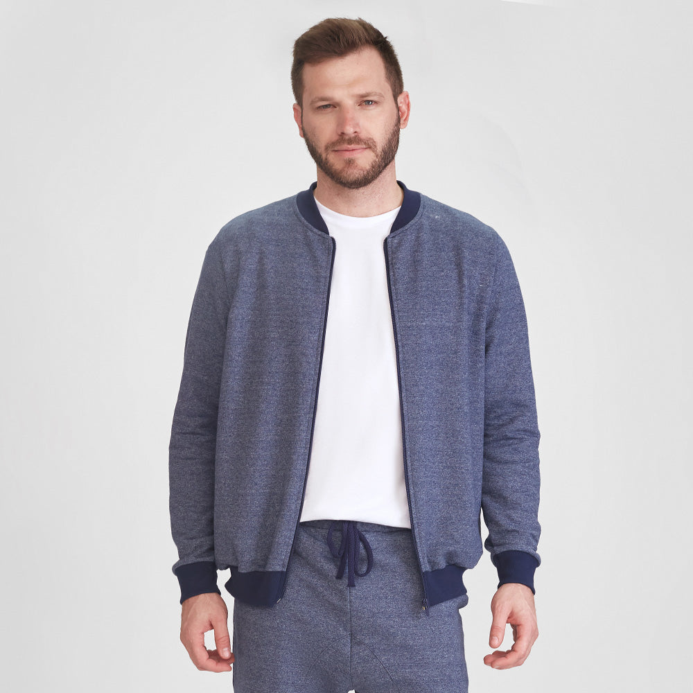Jaqueta Bomber Masculina - Azul Marinho