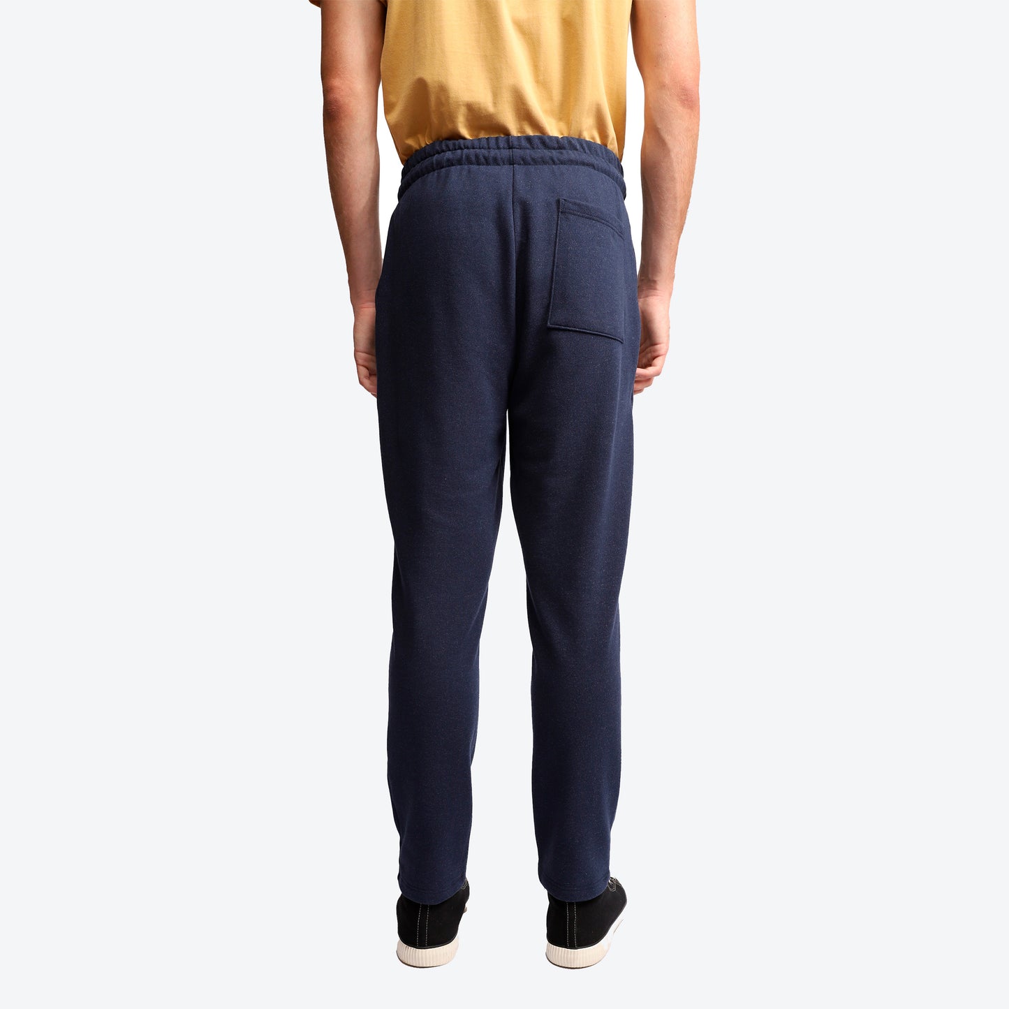 Calça Chino Moletom Desfibrado Friso Masculina - Azul Marinho