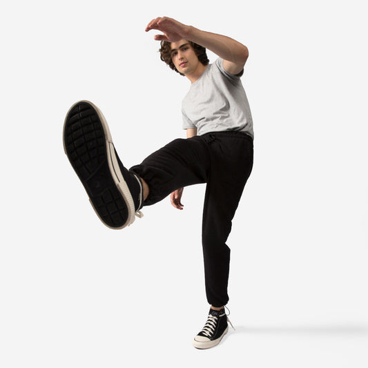 Calça Ajustável Algodão Desfibrado Linho Masculina - Preto