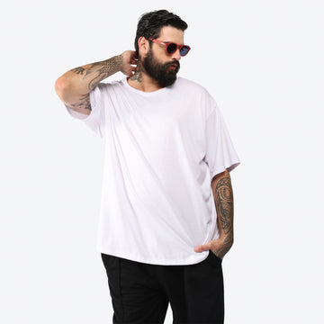 Tech T-Shirt Antiodor Oversized Plus Size Masculina - Branco