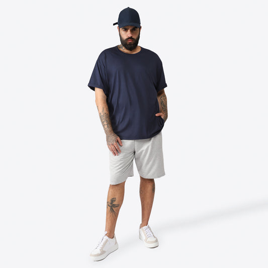 Tech T-Shirt Anti Odor Oversized Plus Masculina - Azul Marinho
