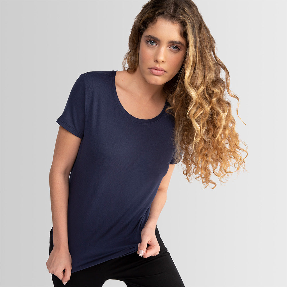 Tech T-Shirt Modal Feminina - Azul Marinho