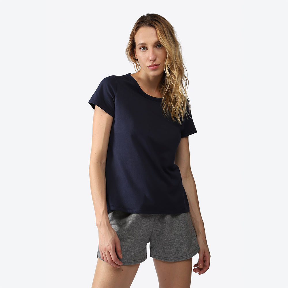 Tech T-Shirt Antiodor Feminina - Azul Marinho