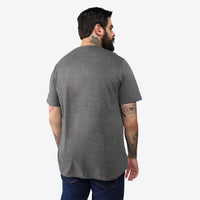 Tech T-Shirt Impermeável Gola V Plus Masculina - Mescla Escuro