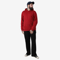 Blusão Tech Impermeável Moletom Flanelado Capuz Plus Masculino - Vermelho Escarlate