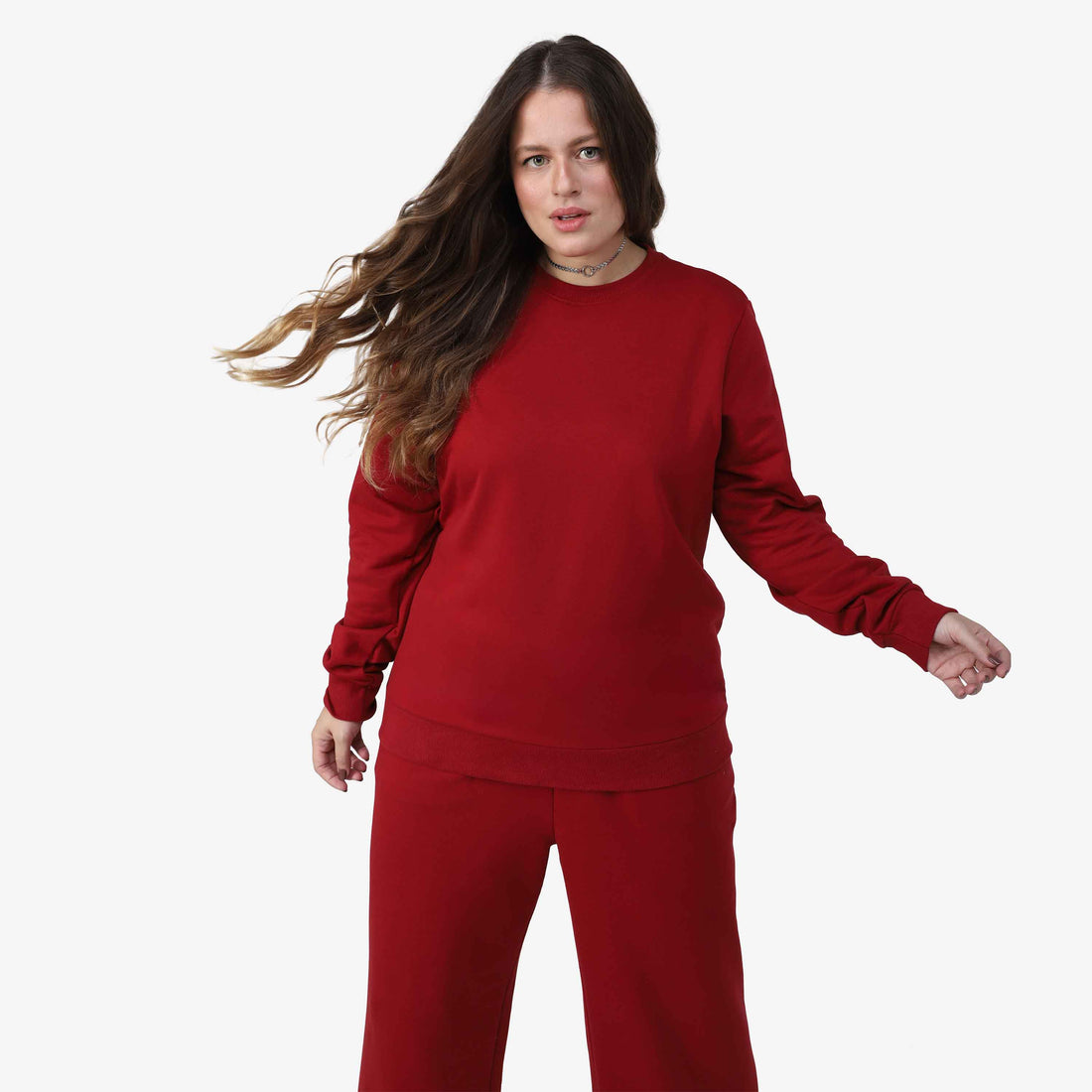 Blusão Tech Impermeável Moletom Flanelado Plus Feminino - Vermelho Escarlate