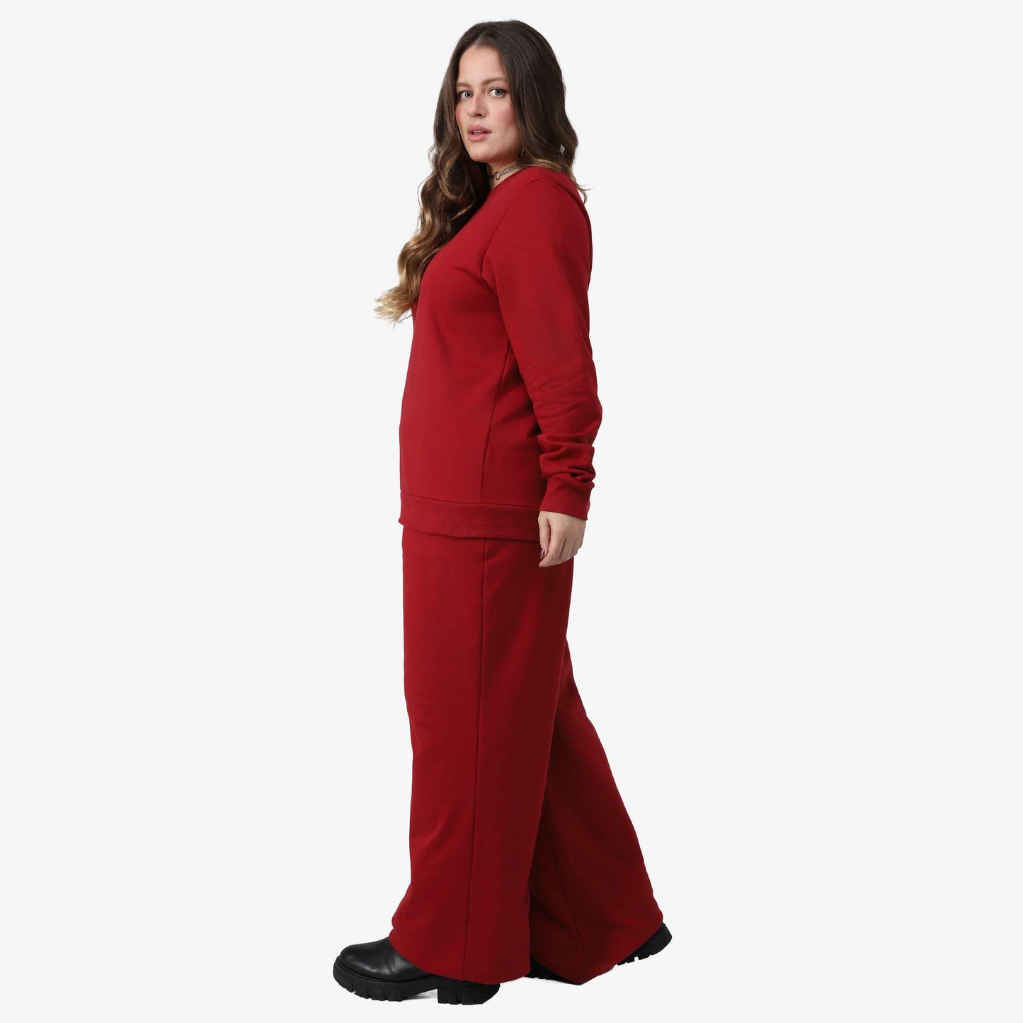 Blusão Tech Impermeável Moletom Flanelado Plus Feminino - Vermelho Escarlate