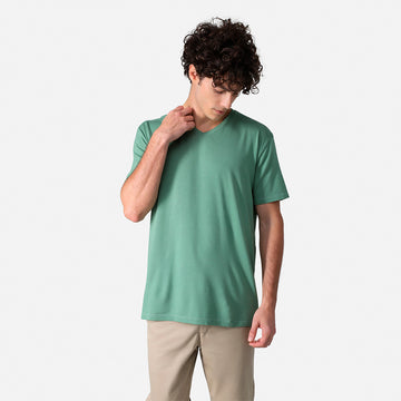 Tech T-Shirt Modal V Masculina - Verde Oliva