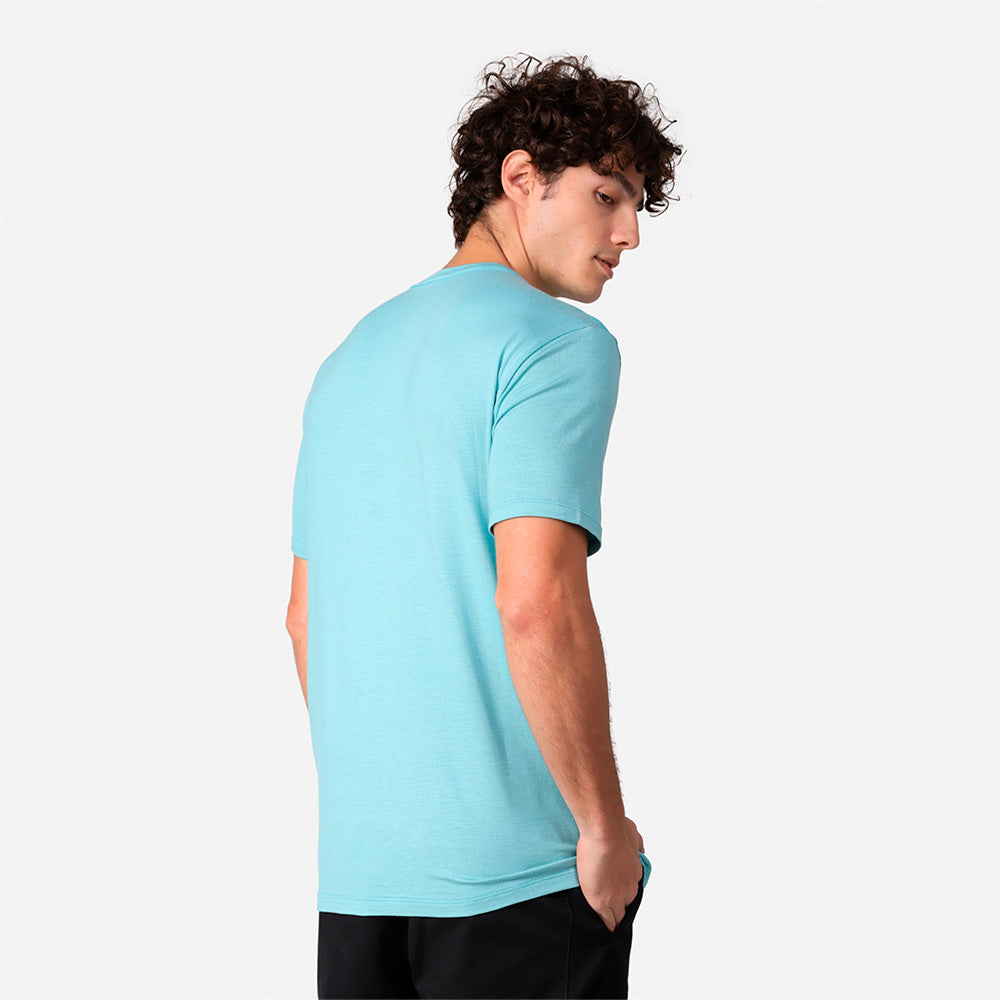 Tech T-Shirt Modal V Premium Masculina | Basico.com - Azul Turquesa