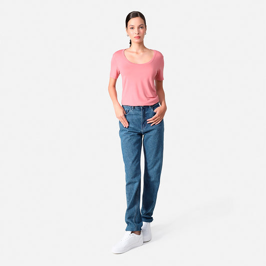 Tech T-Shirt Modal U Premium Feminina | Basico.com - Rose