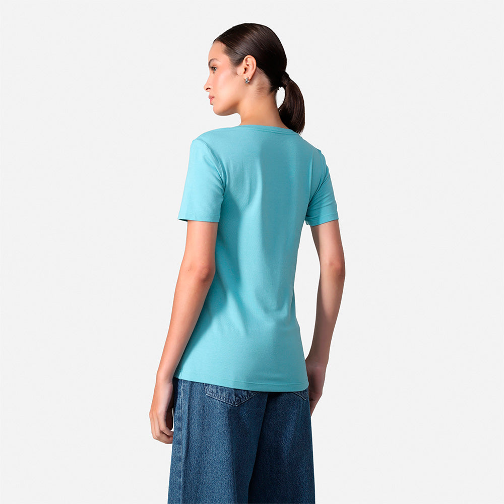 Tech T-Shirt Modal U Premium Feminina | Basico.com - Azul Turquesa