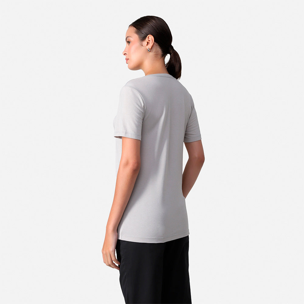 Tech T-Shirt Modal U Feminina - Cinza Claro