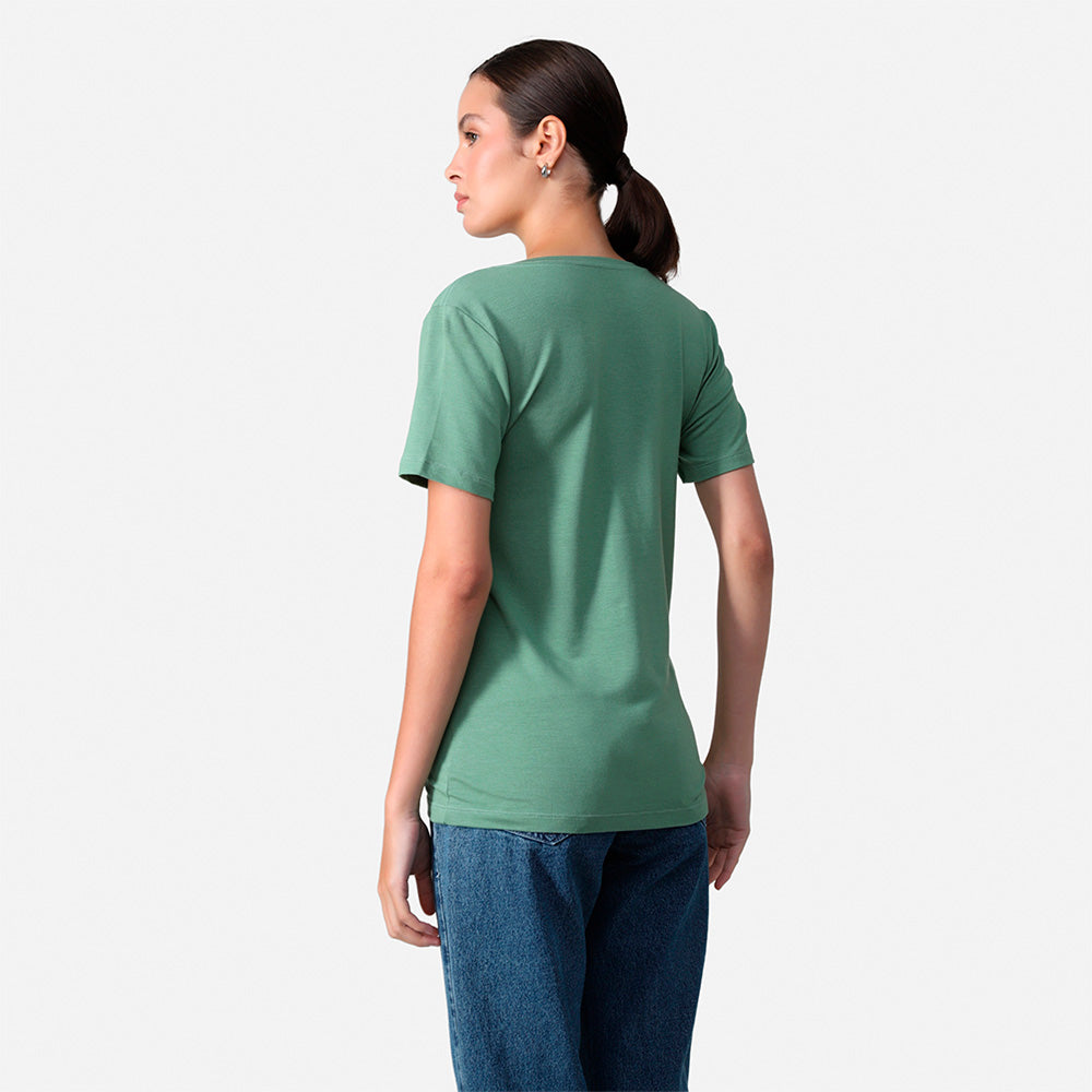 Tech T-Shirt Modal V Premium Feminina | Basico.com - Verde Oliva