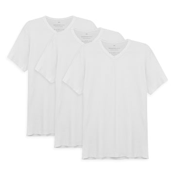 Kit 3 Tech T-Shirt Anti Odor Gola V Masculina - Branco