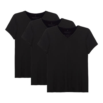 Kit 3 Tech T-Shirt Modal Gola V Feminina - Preto