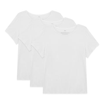 Kit 3 Tech T-Shirt Modal Gola C Plus Size Feminina - Branco