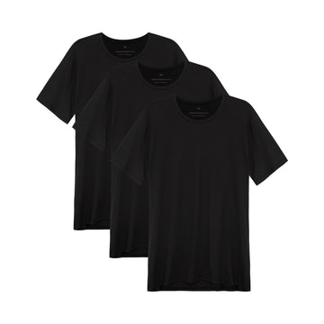 Kit 3 Tech T-shirt Modal Masculina - Preto